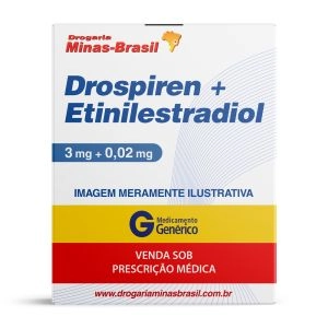 Drospiren 3Mg+ 0,02 Etinilestradiol Ems Genérico Com 24 Comprimidos