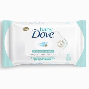 Lenço Umedecido Dove Baby Hidratação Sensível Com 50 Unidades