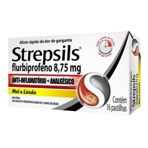 Strepsils Pastilha Mel e Limão Com 16 unidades