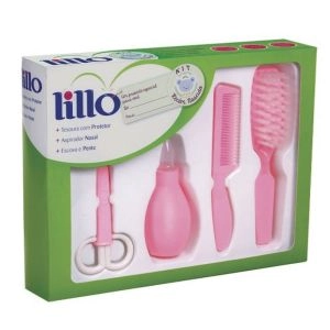 Kit Lillo Higiene Recém Nascido Rosa