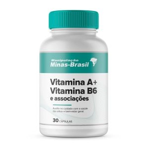 Vitamina A 100 UI Vitamina B6 50 mg Vitamina C 300 mg Zinco 7 mg - 30 Cápsulas