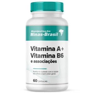 Vitamina A 100 UI Vitamina B6 50 mg Vitamina C 300 mg Zinco 7 mg - 60 Cápsulas