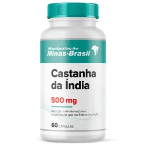 Castanha da índia 500 Mg 60 Cápsulas