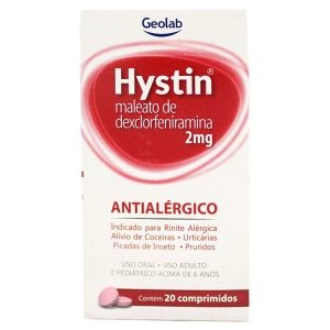 Hystin 2Mg Com 20 Comprimidos