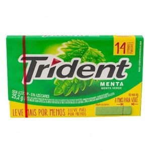 Chiclete Trident Embalagem Econômica Menta Com 14 Unidades