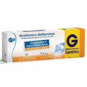 Diclofenaco Dietilamônio 11,6mg Gel 60g Genérico Ems