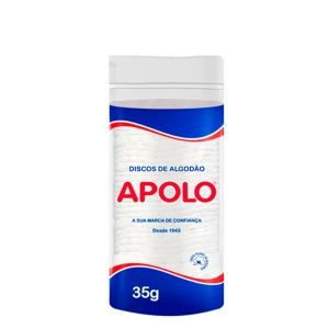 Algodão Apolo Discos Hidrófilo Limpeza Facial 35g