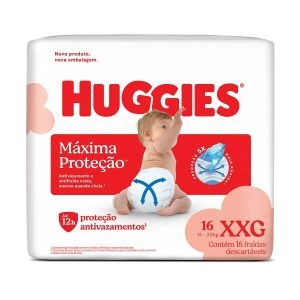 Fralda Huggies Supreme Care Jumbo Tamanho Xxg Com 16 Unidades