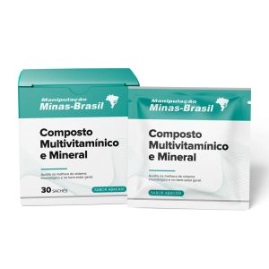 Composto Multivitamínico e Mineral Sabor Abacaxi - 30 Sachês
