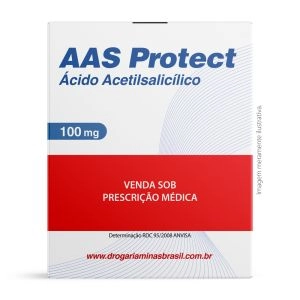 Ácido Acetilsalicílico Aas Protect 100mg Com 30 Comprimidos