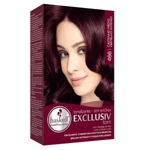 Tonalizante Haskell Castanho Médio Vermelho Intenso - 466