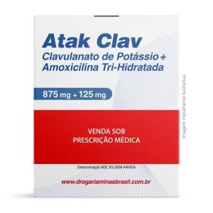 Atak Clav 875Mg+125Mg Com 20 Comprimidos Revestidos