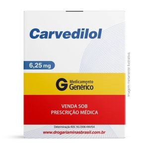 Carvedilol 6,25 Com 30 Comprimidos Genérico Ems