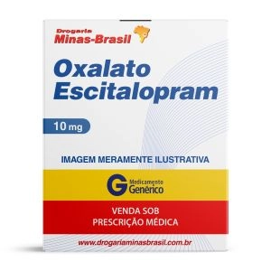 Oxalato Escitalopram 10Mg Com 30 Comprimidos Genérico Medley