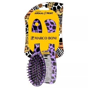 Kit Escova  Pente Marco Boni Animal Print Ref:1229