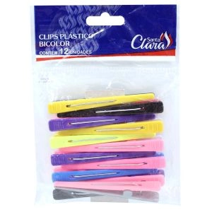 Clips De Plástico Santa Clara Com 12 Unidades Ref: 1423