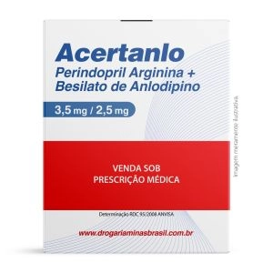 Acertanlo Perindopril Arginina 3,5mg + Besilato de Anlodipino 2,5mg 30 Comprimidos