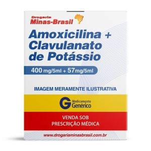 Amoxicilina 400Mg/5M Com Clavulanato De Potássio 57Mg/5Ml Solução 70 Ml Genérico Ems