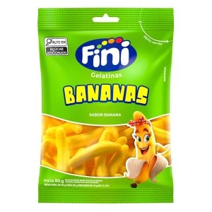Balas De Gelatina Fini Sabor Banana 80g