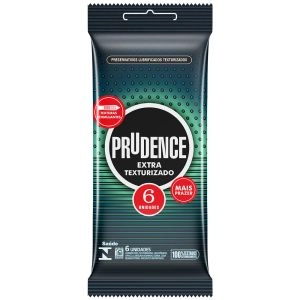 Preservativo Prudence Extra Texturizado Com 6 Unidades