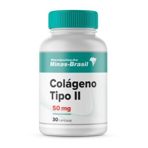 Colágeno Tipo II 50mg 30 Cápsulas