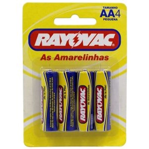 Pilha Rayovac Amarelinhas Aa Com 4