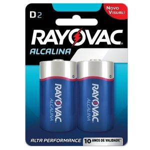 Pilha Rayovac Alcalina  D Com 2 Unidades
