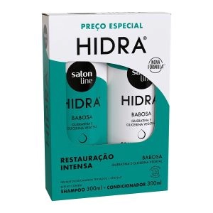 Kit Shampoo e Condicionador Hidra Restauração Intensa Babosa 300ml Salon Line
