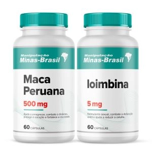Kit Maca Peruana 500mg + Ioimbina 5mg