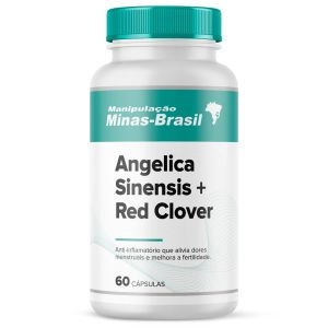 Angelica Sinensis 250Mg + Red Clover 200Mg com 60 Cápsulas