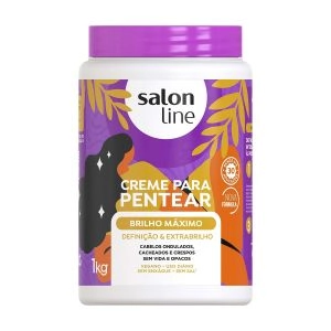 Creme Para Pentear Brilho Máximo Com 1kg Salon Line