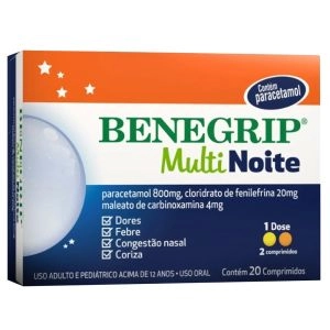 Benegrip Multi Noite 20 Comprimidos