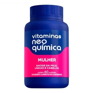 Polivitamínico Mulher Saúde da Pele, Unhas e Cabelos 60 Comprimidos Neo Química
