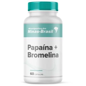 Papaína 150mg + Bromelina 350mg 60 Cápsulas