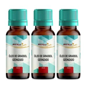 Kit Óleo De Girassol Ozonizado 30ml - 3 Unidades