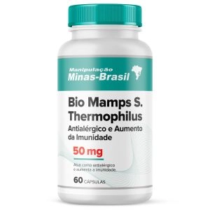 Bio Mamps S. Thermophilus Antialérgico e Aumento da Imunidade 50Mg 60 Cápsulas