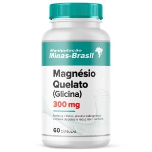 Magnésio Quelato (Glicina) 300mg 60 Cápsulas