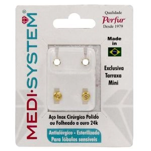 Brinco Medi System Adulto Dourado Ref: 601
