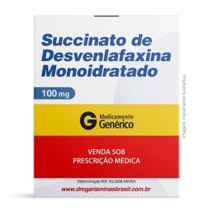 Succinato de Desvenlafaxina Monoidratado 100mg com 30 comprimidos revestidos de liberação prolongada Genérico Medley