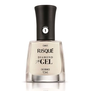 Esmalte Risqué Diamond Gel Chá Branco 9,5Ml