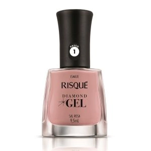 Esmalte Risqué Diamond Gel Sal Rosa 9,5Ml