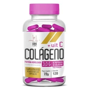 Colágeno com Vitamina C 3,0g com 120 Cápsulas Health Labs