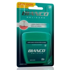 Fio Dental Bianco Delicare 100m Menta Suave