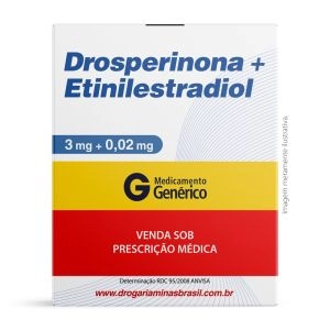 Drospirenona 3mg com Etinilestradiol 0,02mg Genérico Nova Química com 24 comprimidos revestidos