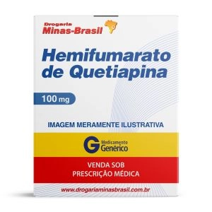 Hemifumarato de Quetiapina 100mg Genérico Nova Química com 30 comprimidos revestidos