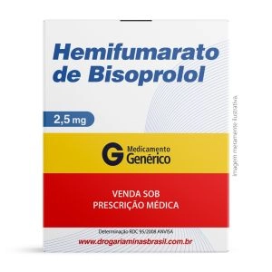 Hemifumarato de Bisoprolol 2,5mg com 30 comprimidos revestidos Genérico Medley