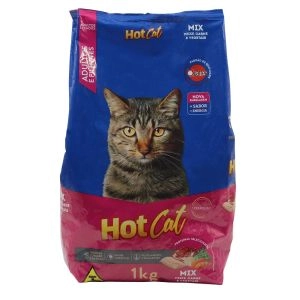 Ração HotCat Premium Sabor Mix de Peixe, Carne e Vegetais 1kg