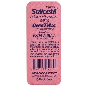 Salicetil 100mg com 10 comprimidos Brasterápica