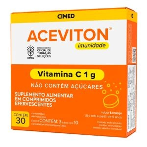 Vitamina C Aceviton 1G Com 30 Comprimidos Efervescentes