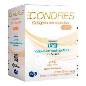 Condress 40mg EMS com 90 cápsulas de colágeno com exclusiva tecnologia UC-II